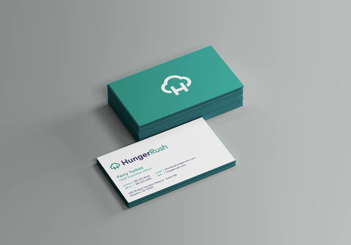 HungerRush Employee Business Cards - 32PT Uncoated Painted EDGE