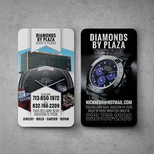 2" x 3.5" 20PT White Plastic Business Cards w/ Round Corners
